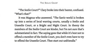 Magnus spiega la differenza tra Corte Seelie e Corte Unseelie